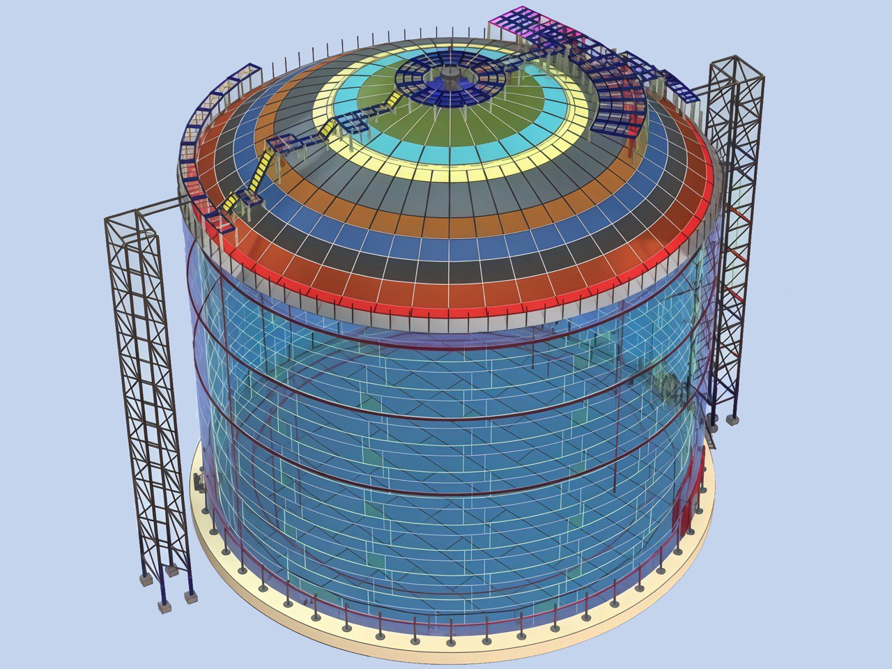 Изотермический резервуар для хранения жидкого аммиака вместимостью 10 000 тонн