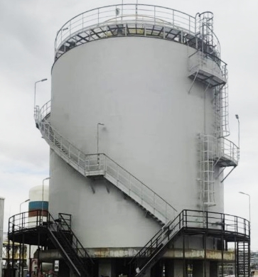 Изотермический резервуар для хранения жидкого азота объемом 1200  м³