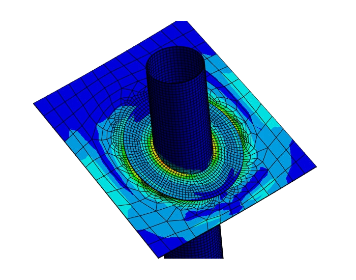 Выполнение поверочных расчетов врезок в стенку и крышку резервуара конечно-элементным методом